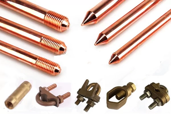 Cọc đồng tiếp địa và phụ kiện